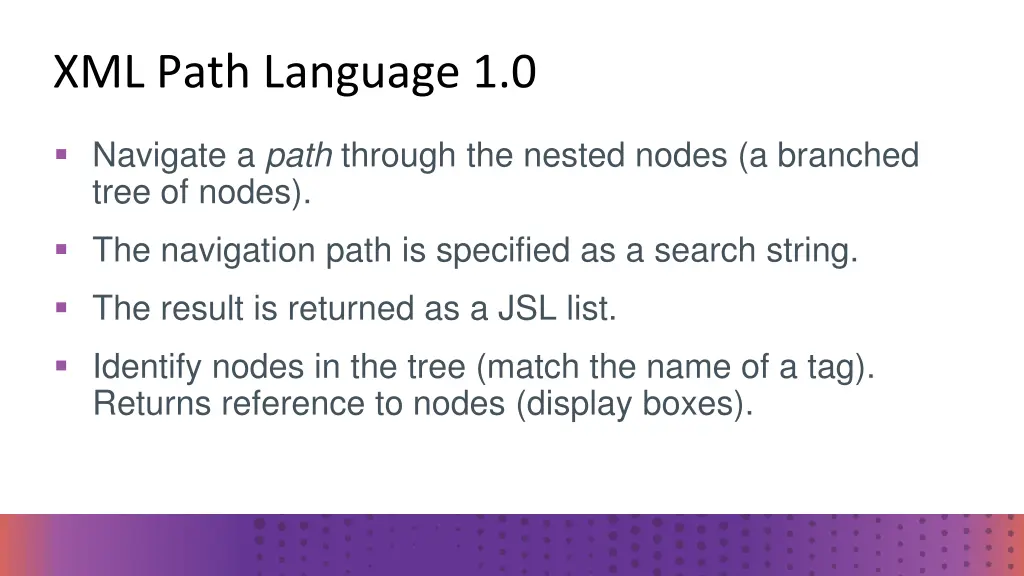 xml path language 1 0