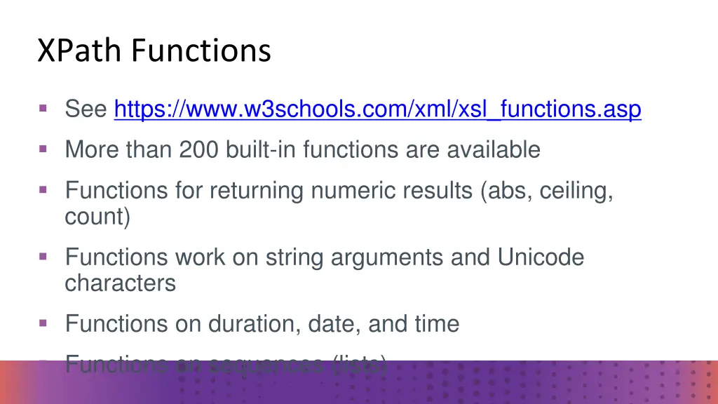 xpath functions