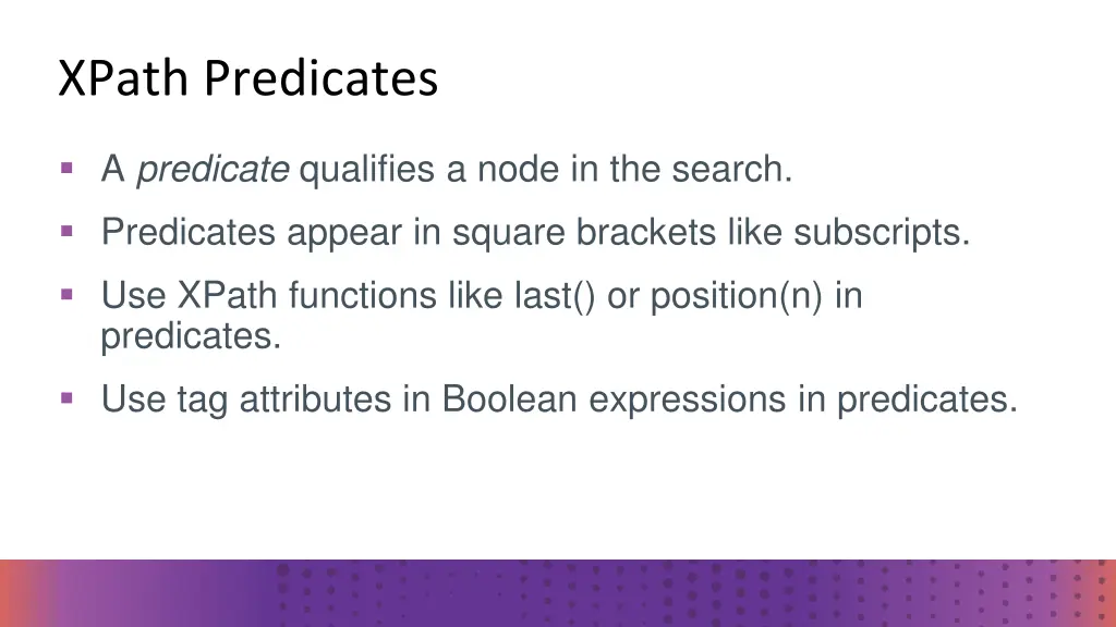 xpath predicates
