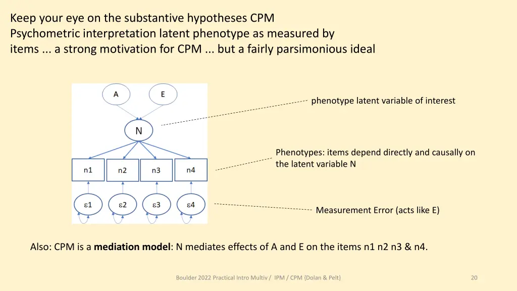 keep your eye on the substantive hypotheses