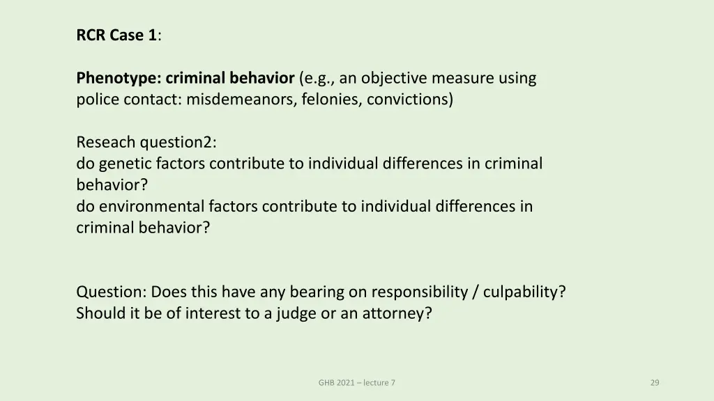 rcr case 1