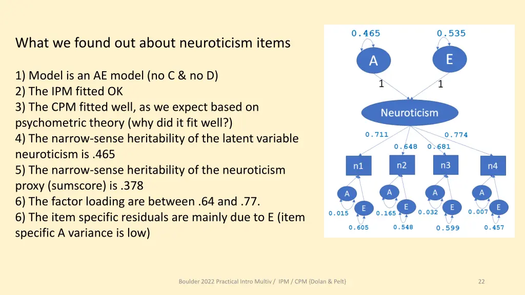 what we found out about neuroticism items