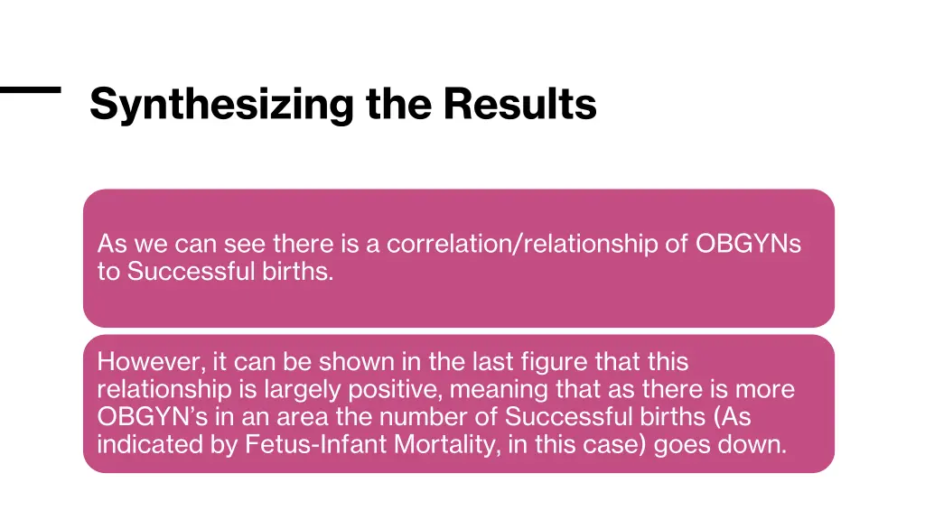 synthesizing the results