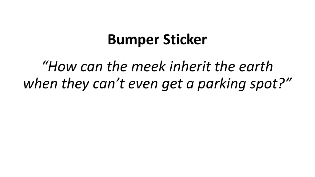 bumper sticker