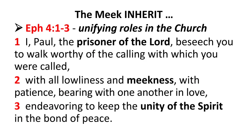 the meek inherit 1