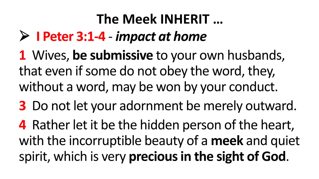 the meek inherit
