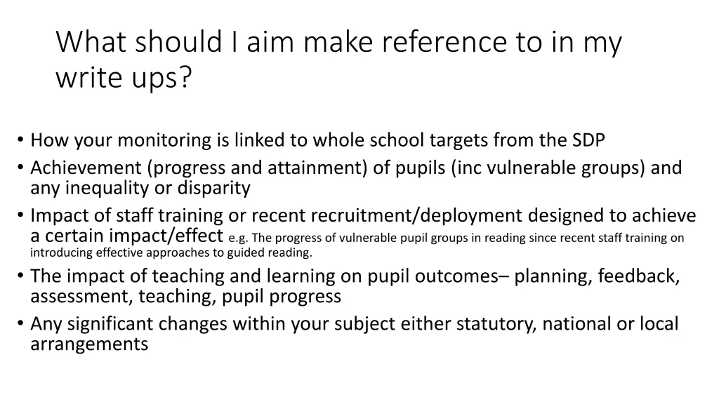 what should i aim make reference to in my write