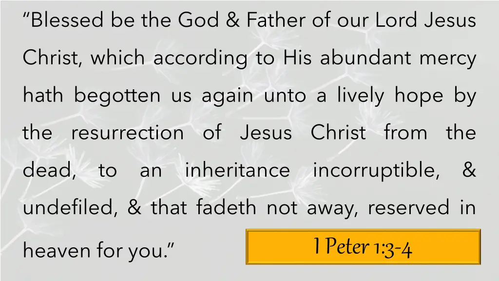 blessed be the god father of our lord jesus