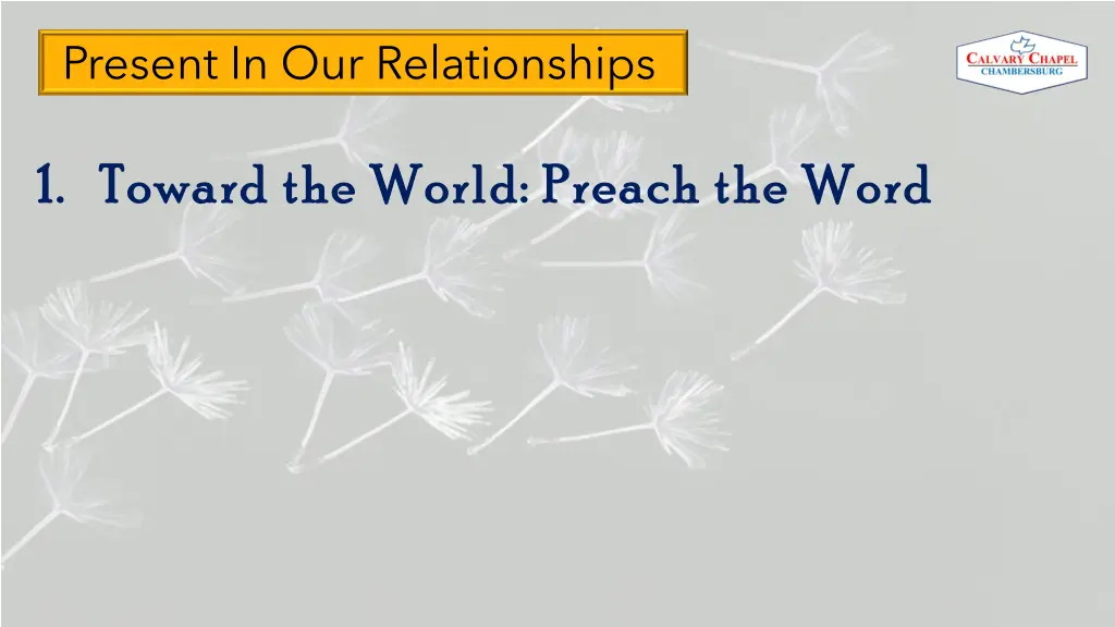 present in our relationships 1