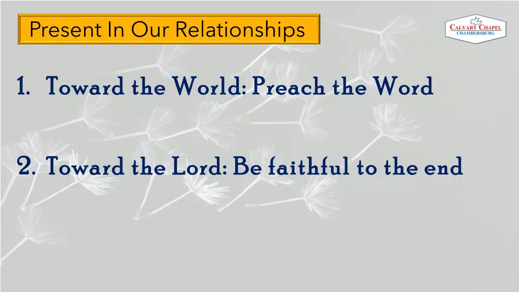 present in our relationships 3