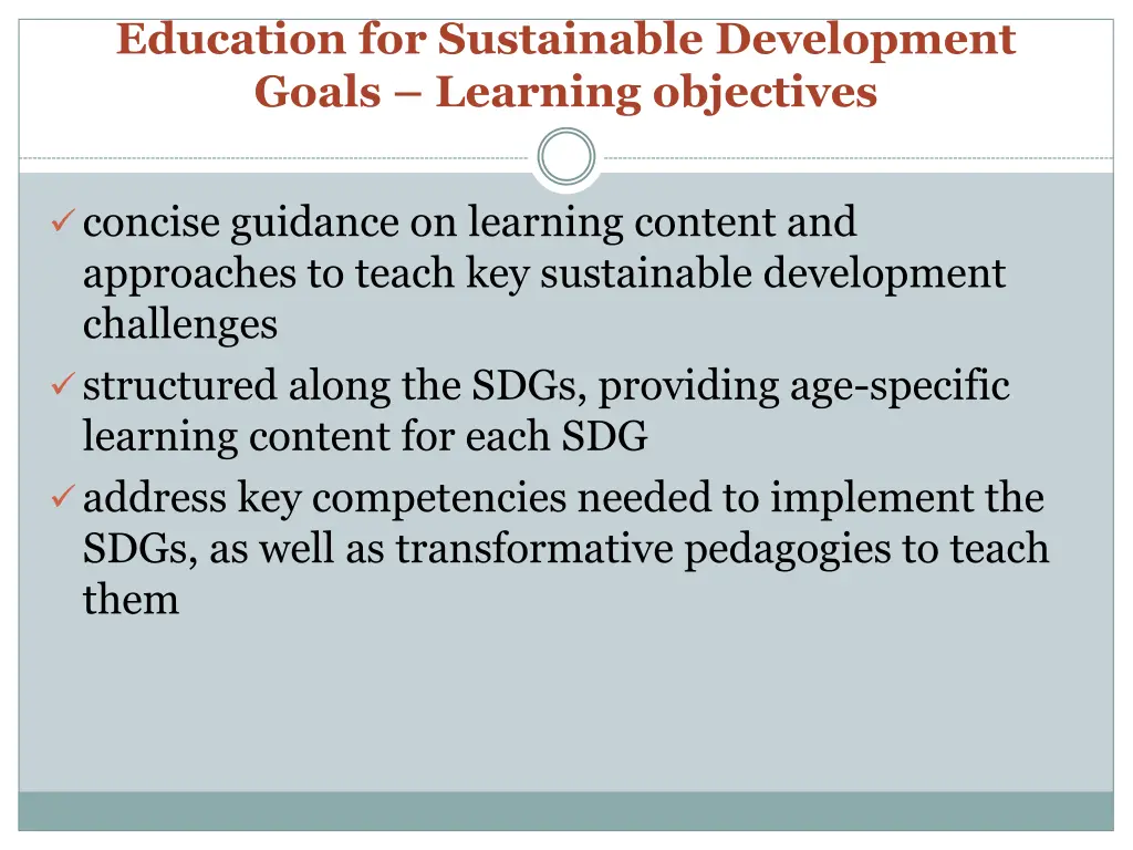 education for sustainable development goals