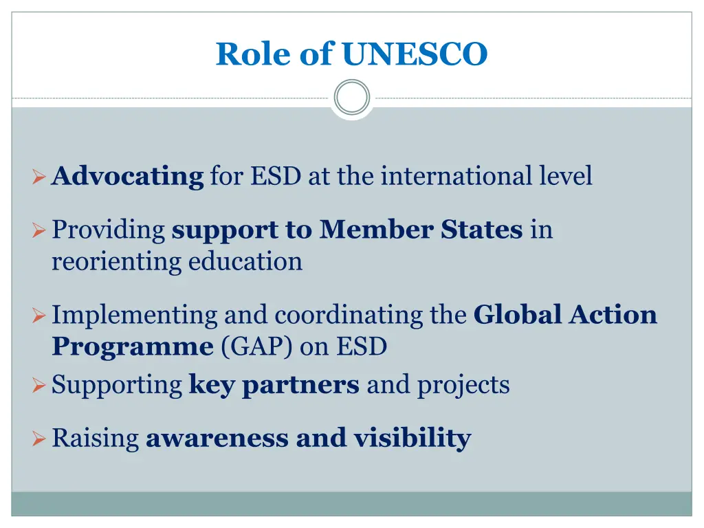 role of unesco