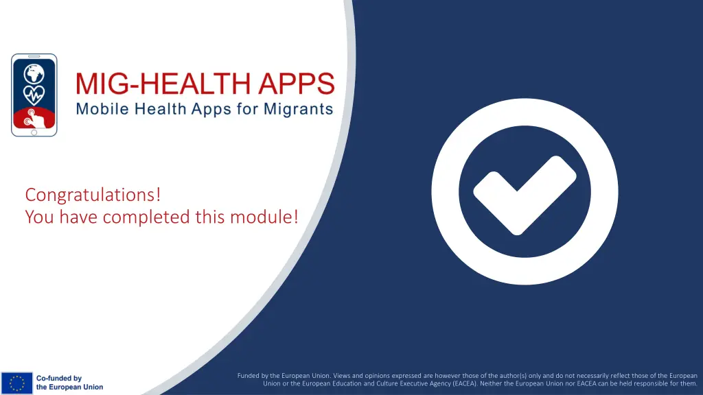 congratulations you have completed this module
