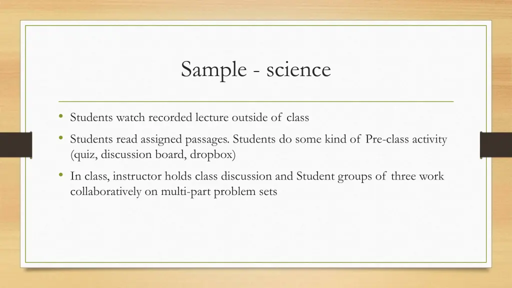 sample science