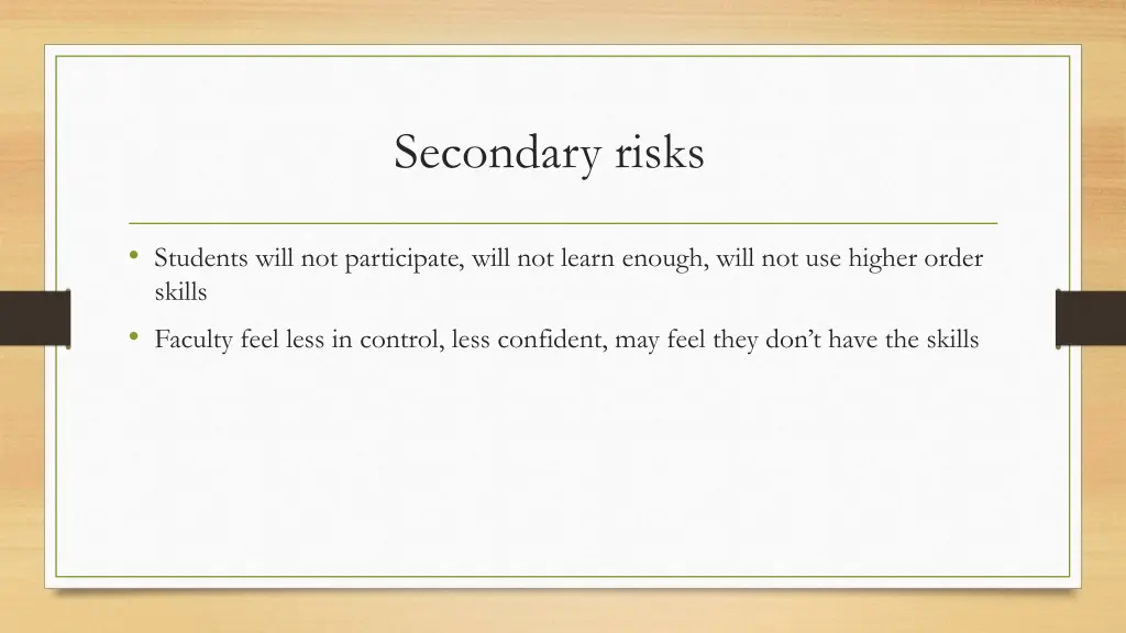 secondary risks