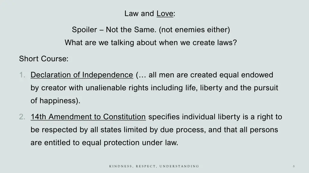 law and love