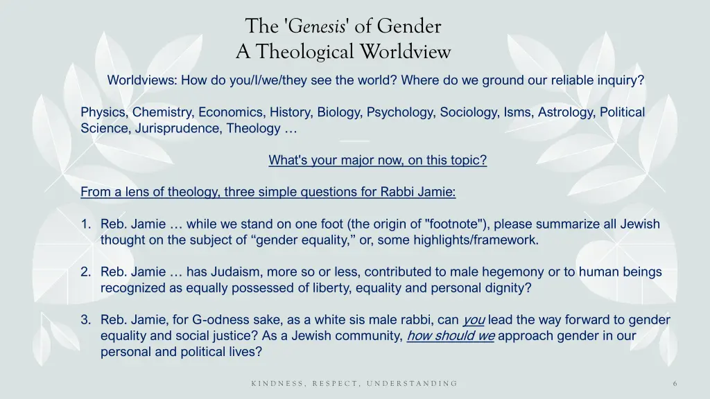 the genesis of gender a theological worldview