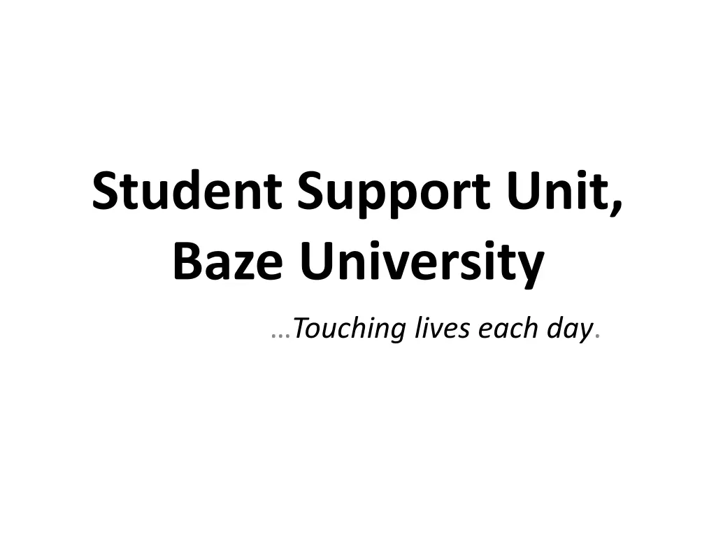 student support unit baze university