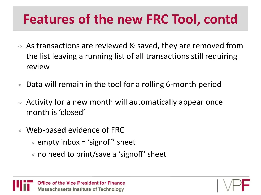 features of the new frc tool contd 1