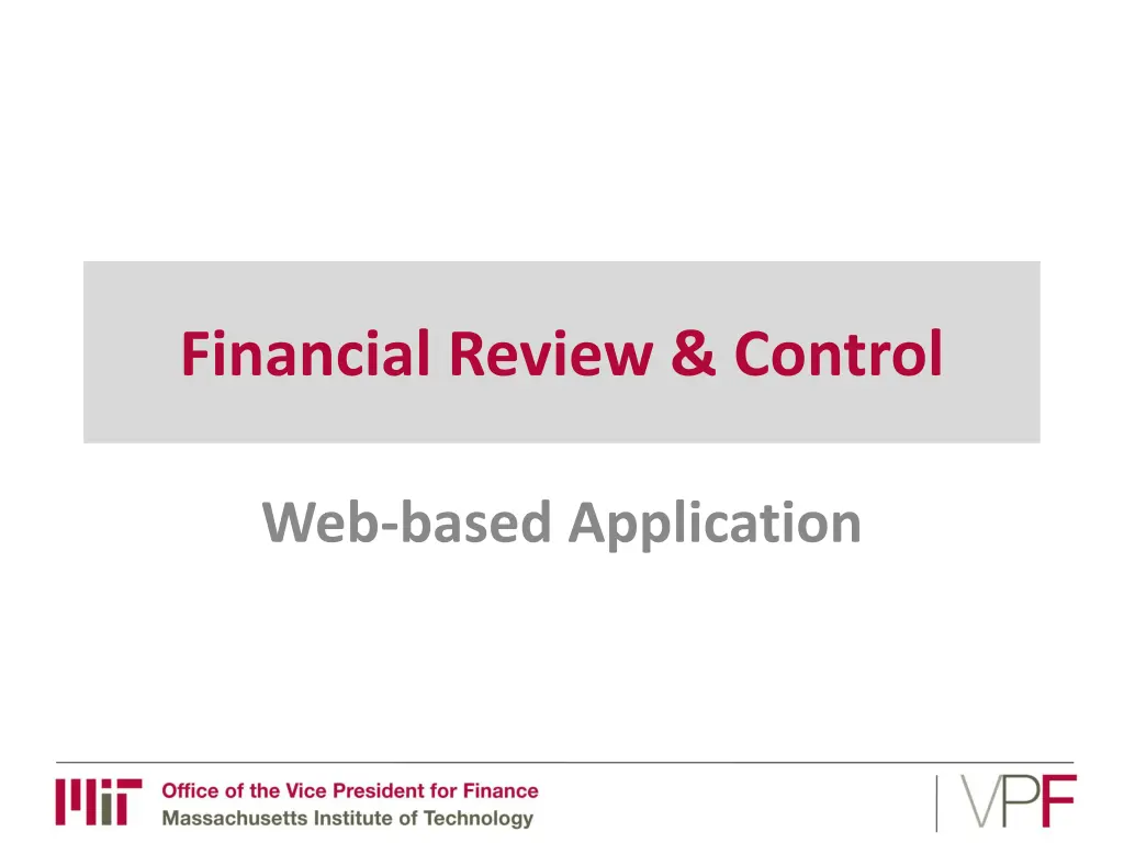 financial review control