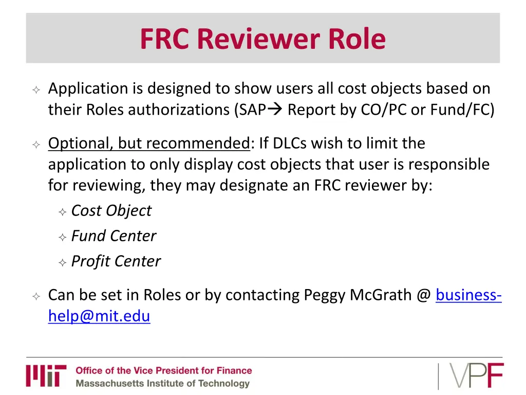 frc reviewer role