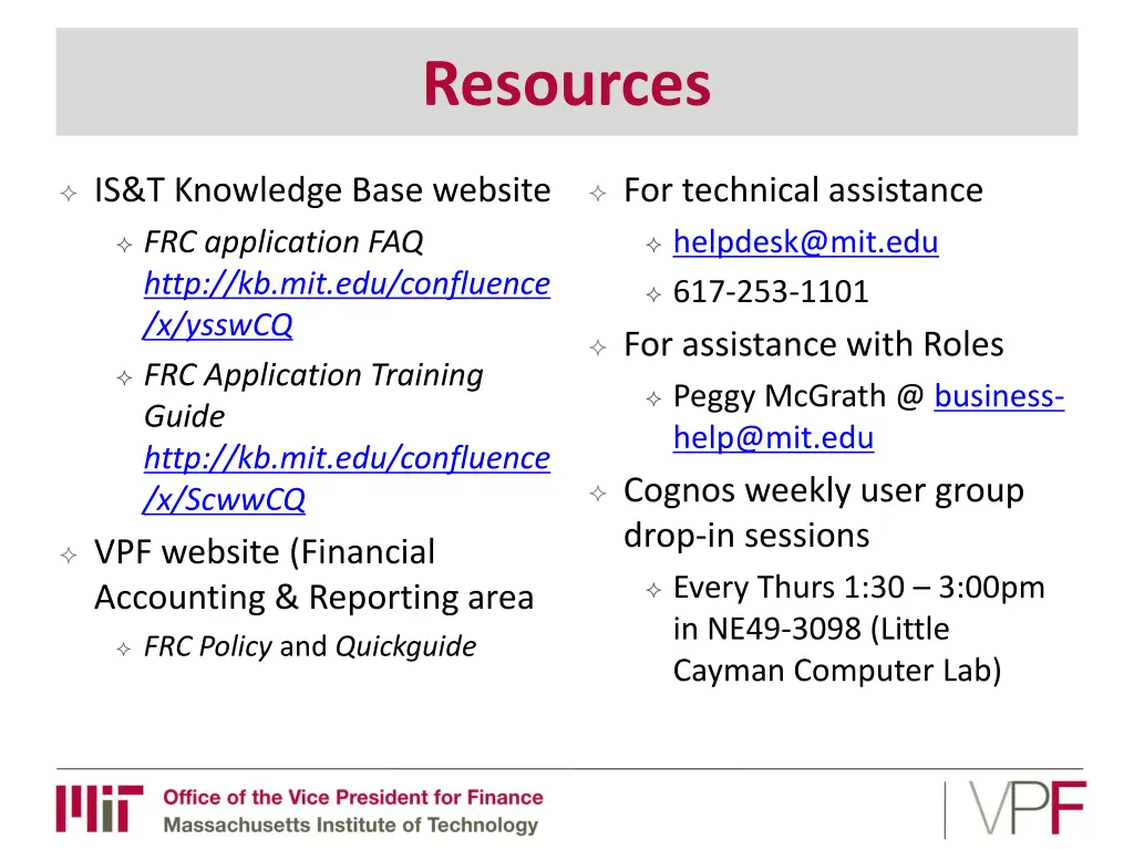 resources