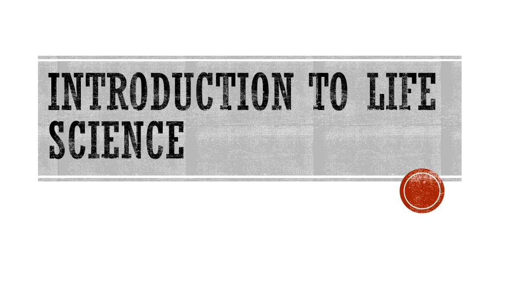 introduction to life science
