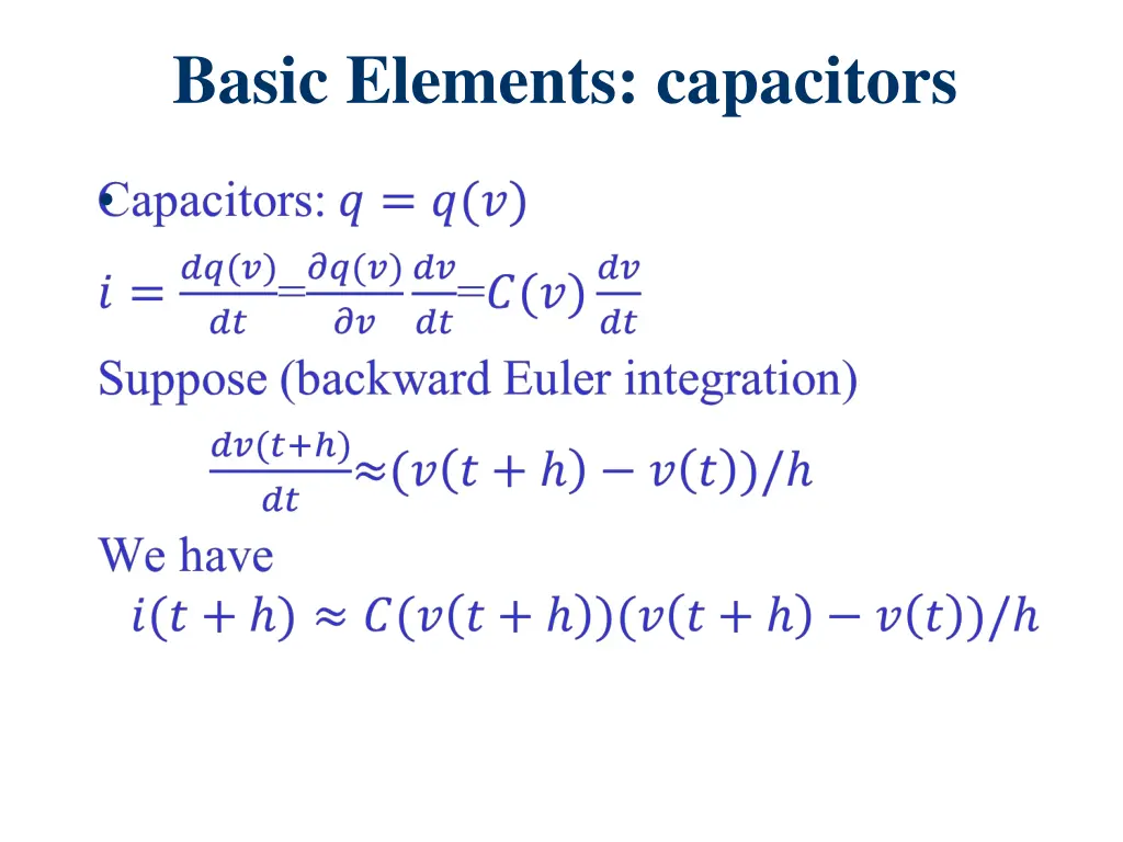 basic elements capacitors