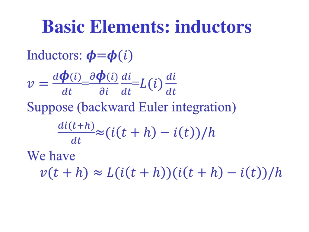 basic elements inductors