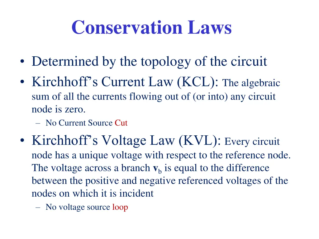 conservation laws