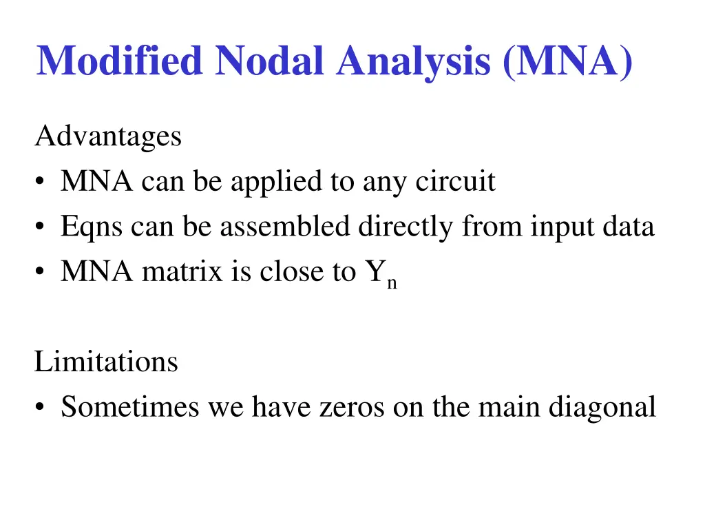 modified nodal analysis mna 1