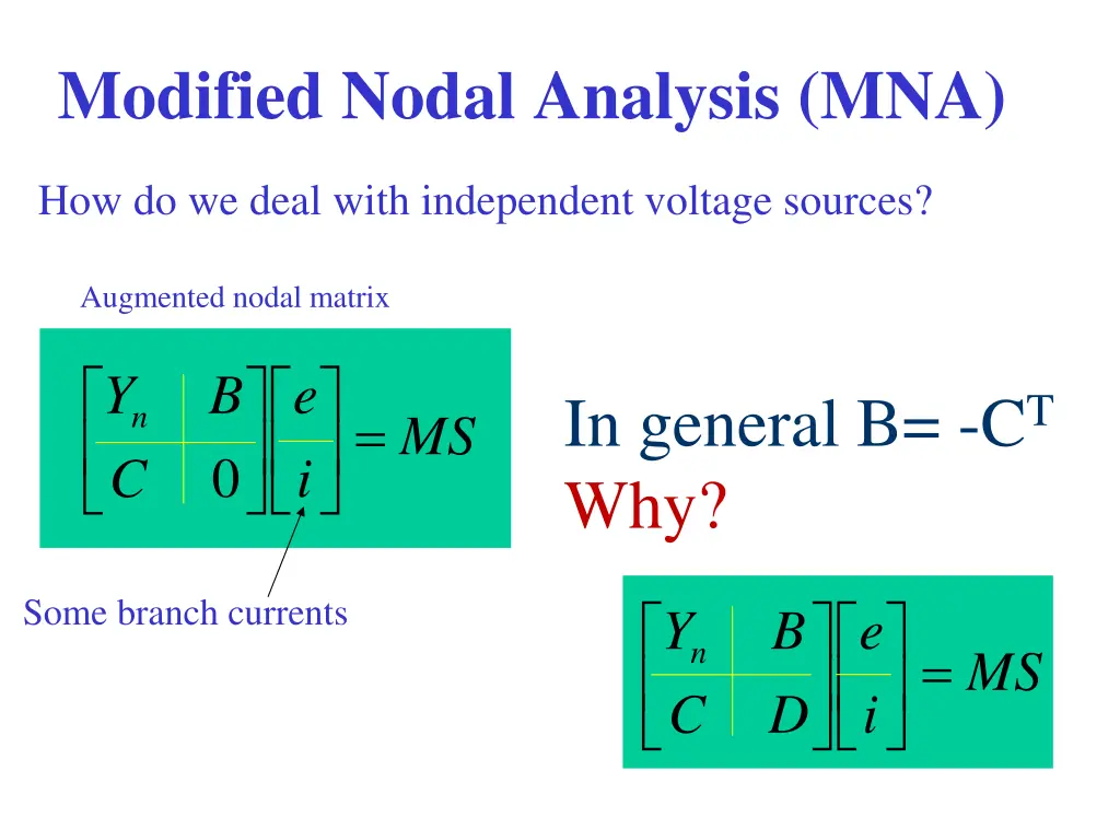 modified nodal analysis mna