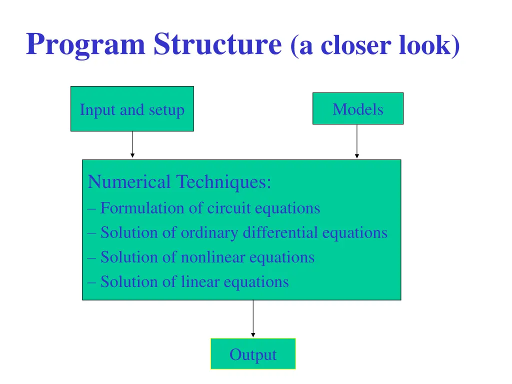 program structure a closer look