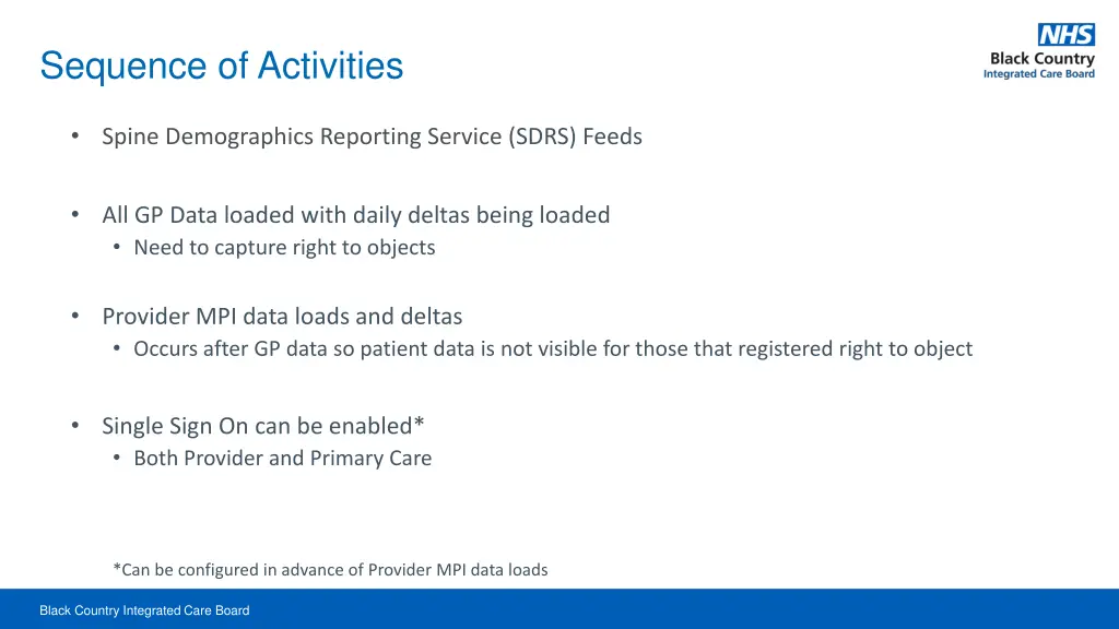 sequence of activities