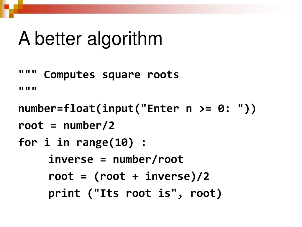 a better algorithm