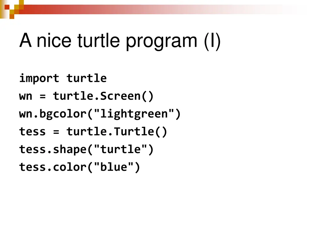 a nice turtle program i