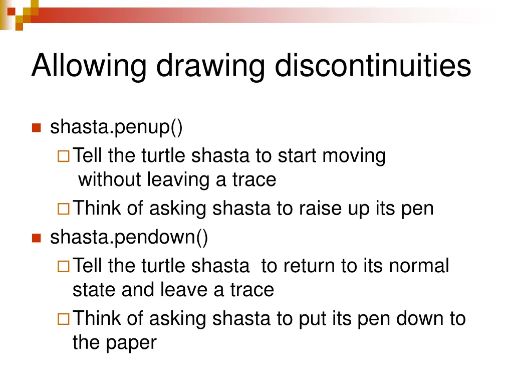allowing drawing discontinuities