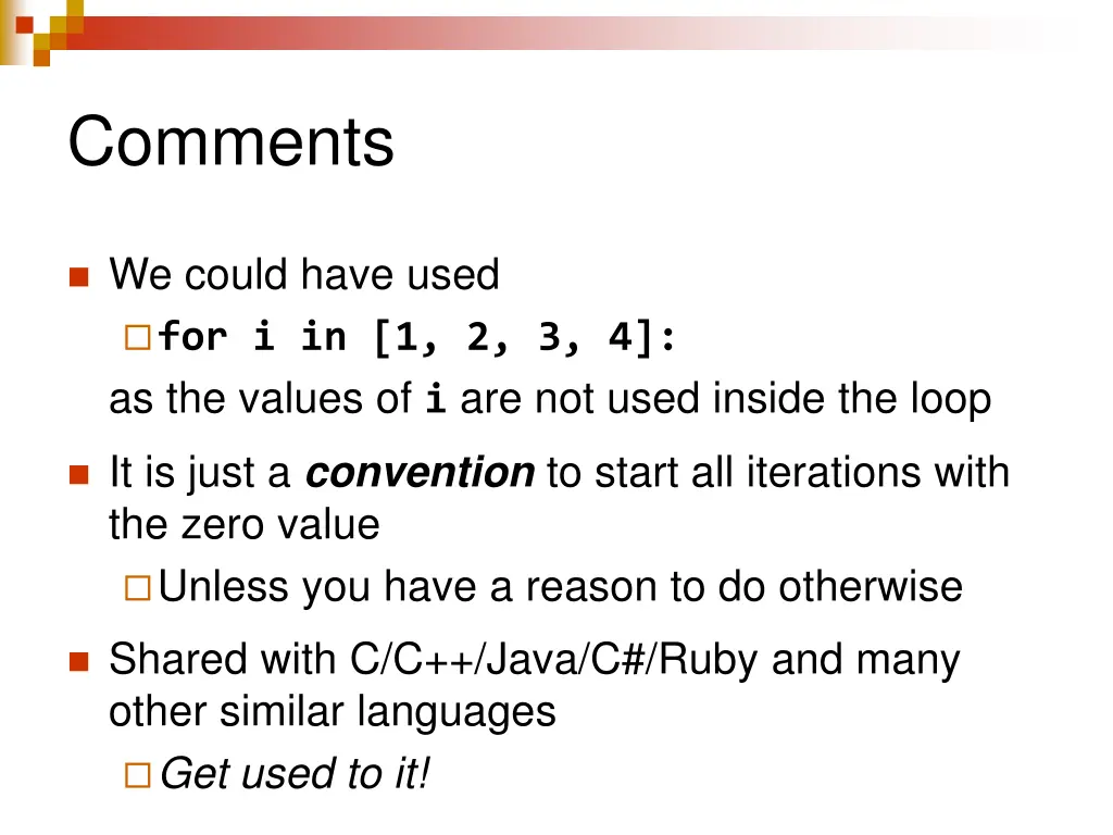 comments