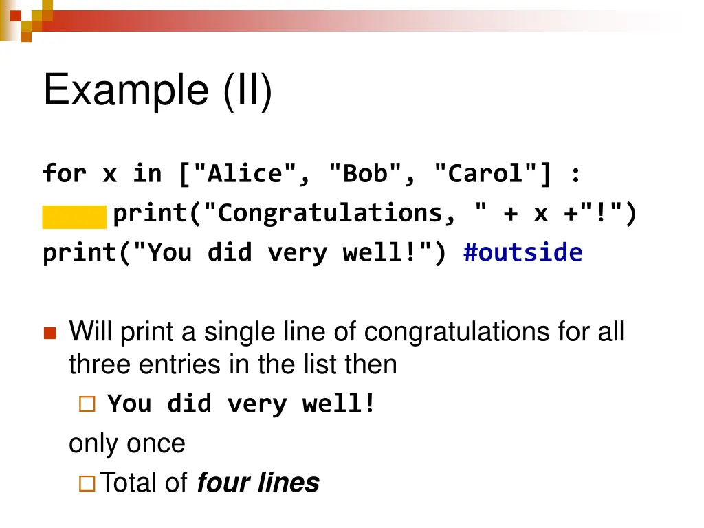 example ii