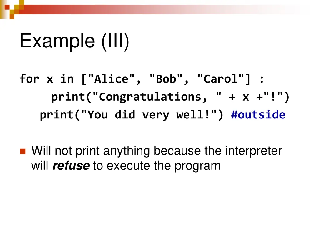 example iii
