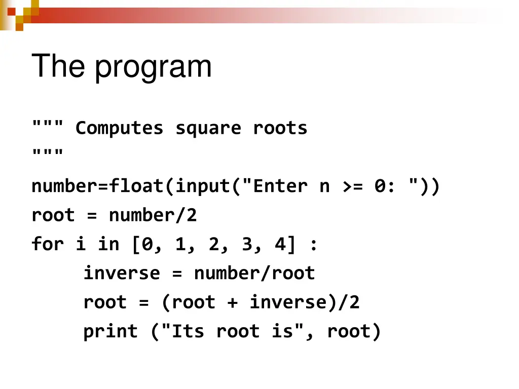 the program