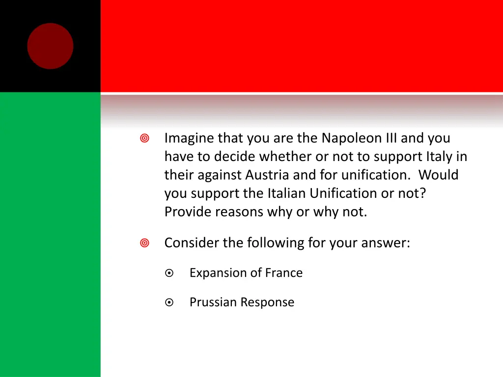 imagine that you are the napoleon