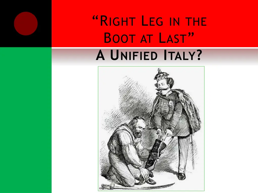 r ight l eg in the b oot at l ast a u nified