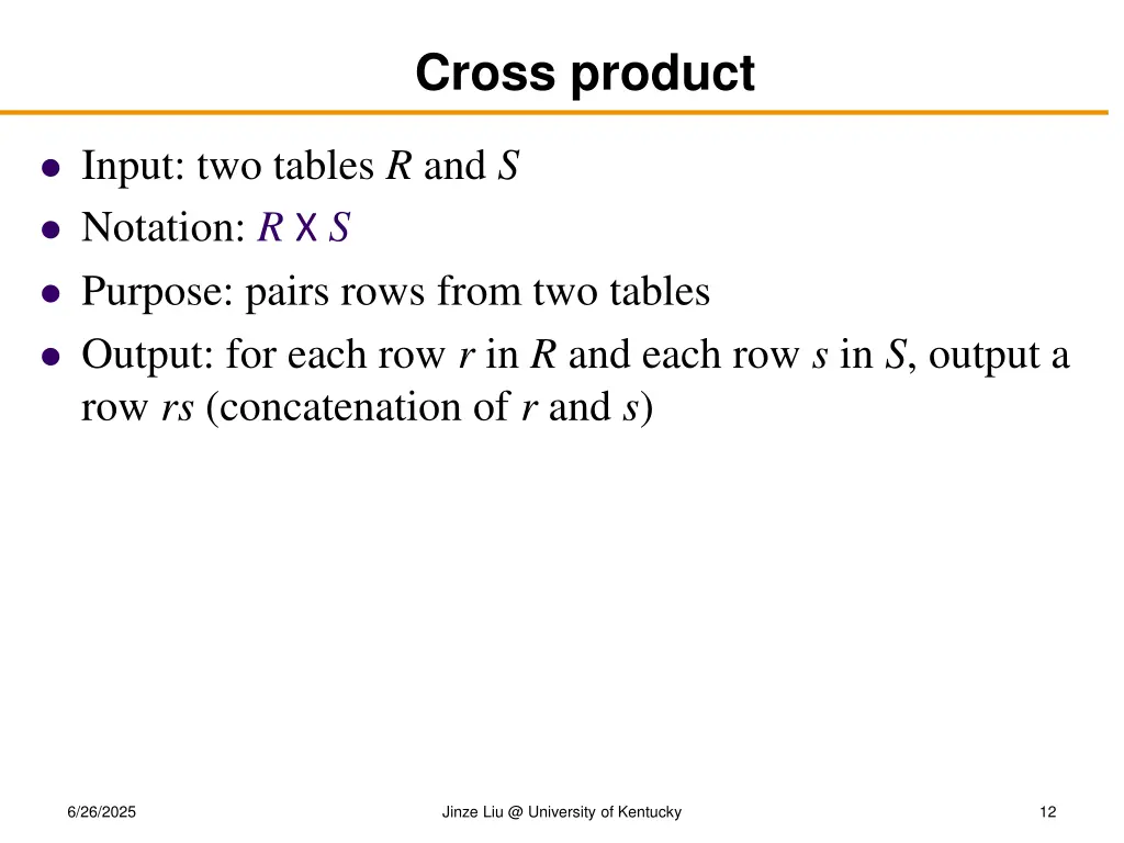 cross product