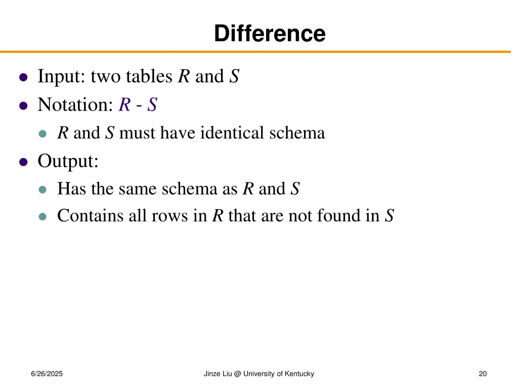 difference
