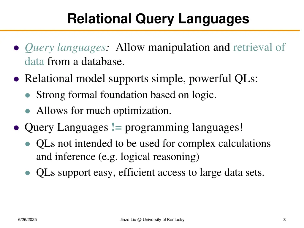relational query languages
