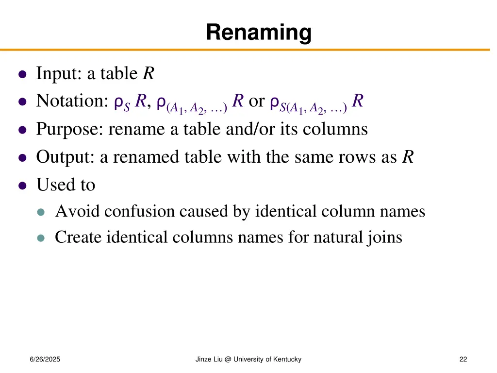 renaming