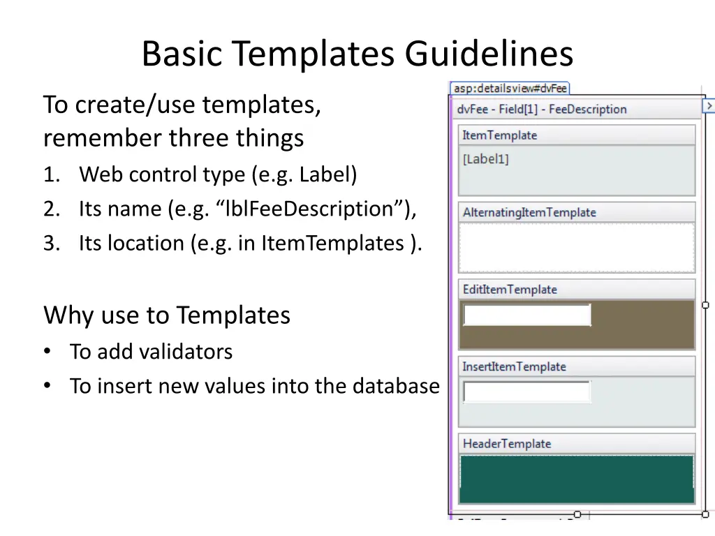 basic templates guidelines