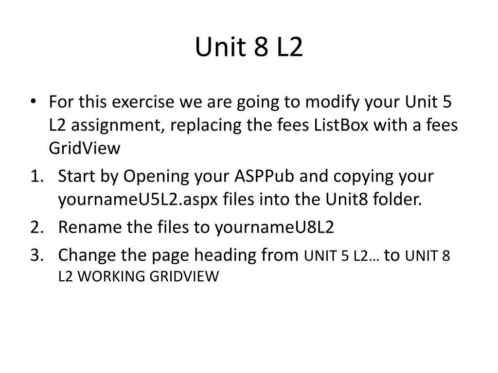 unit 8 l2