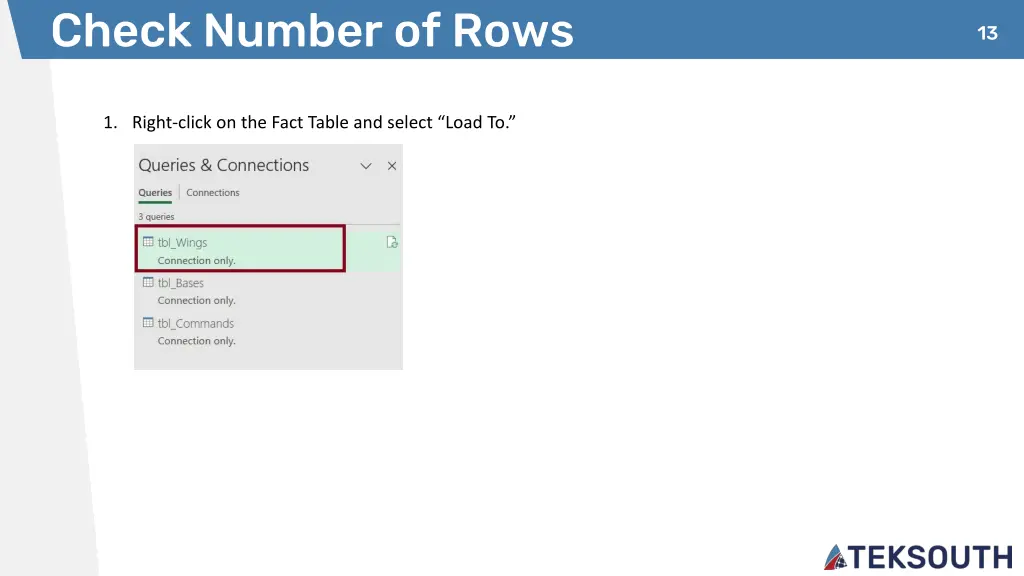 check number of rows